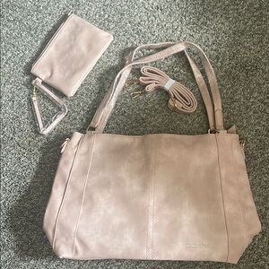 HMIAOYUN Pink Tote Bag with wristlet/change purse